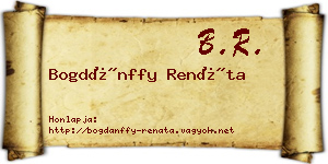 Bogdánffy Renáta névjegykártya